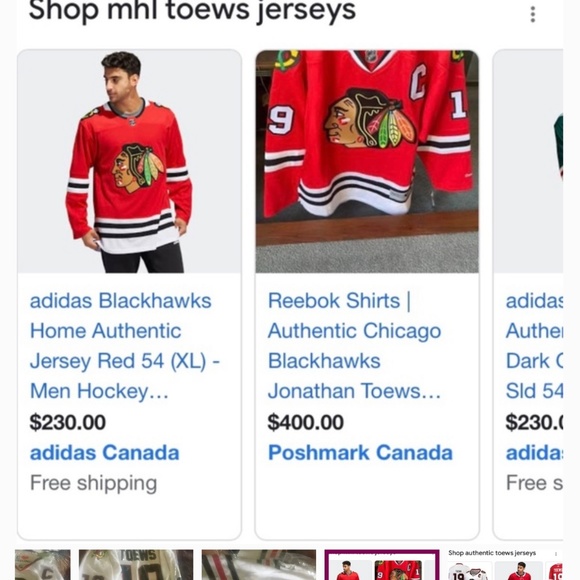 COPY - Authentic Chicago Blackhawks TOEWS JERSEY - Picture 2 of 5